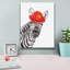 Toile épique Graffiti «Firefighter Zebra» par Rachel Nieman, 12 po x 16 po