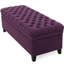 Siège de salon mauve en tissu - 50 po x l 20,5 po x 18,5 po, pieds en bouleau, option de rangement confortable, 49,94 x 20,5 x 18,30 heures-1529636354