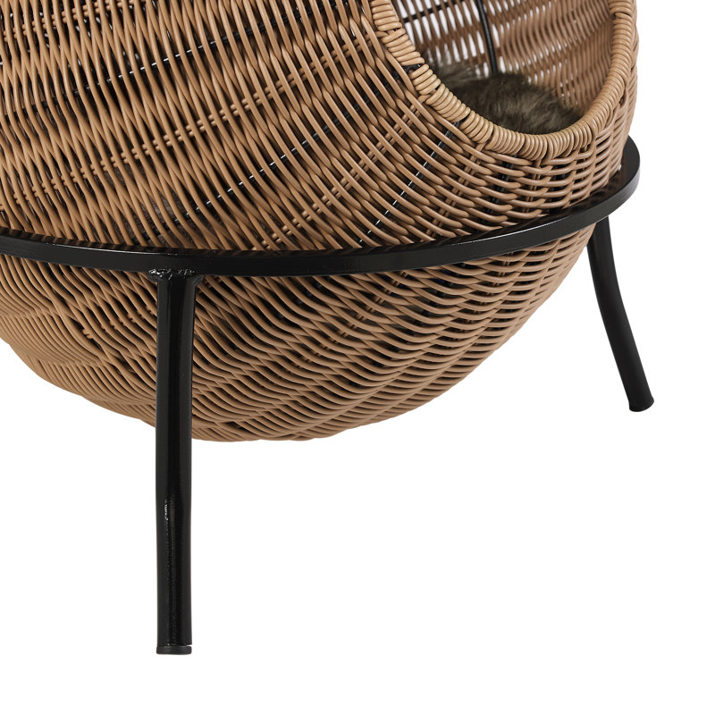 NALA 19.5" Wicker Cat Condo, Brown