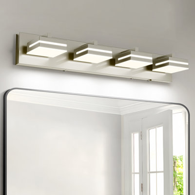 Luminaire de salle de bain moderne à DEL à intensité variable sur miroir 5CCT