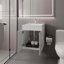 Meuble-lavabo blanc avec deux portes-117825042