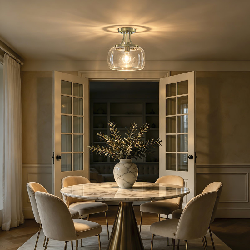 Plafonnier semi-encastré moderne 1 lumière, GOLD