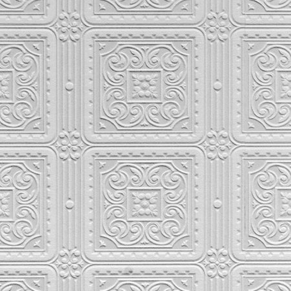 Anaglypta Luxury Paintable Textured Wallpaper Ornate Tile Embossed Wallcovering RD80000