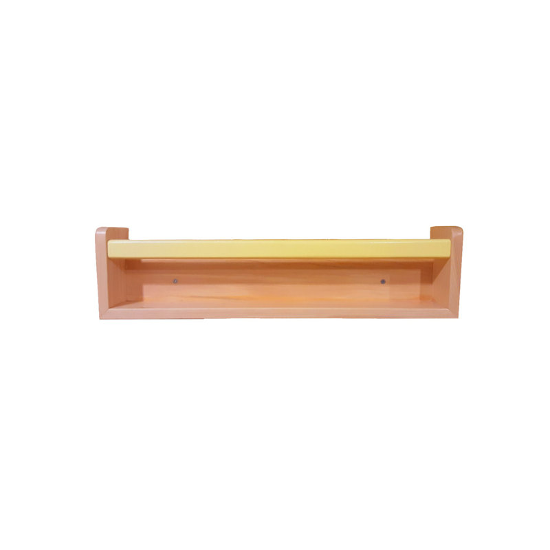 Modern Yellow Bookshelf, 22.0 x 5.5 x 3.2 Inches | 100% Pine Wood, Durable & Stylish Design | Perfect for Home or Office, Enhances Storage & Aesthetic | Ideal for Novelty Decor & Organizing Books