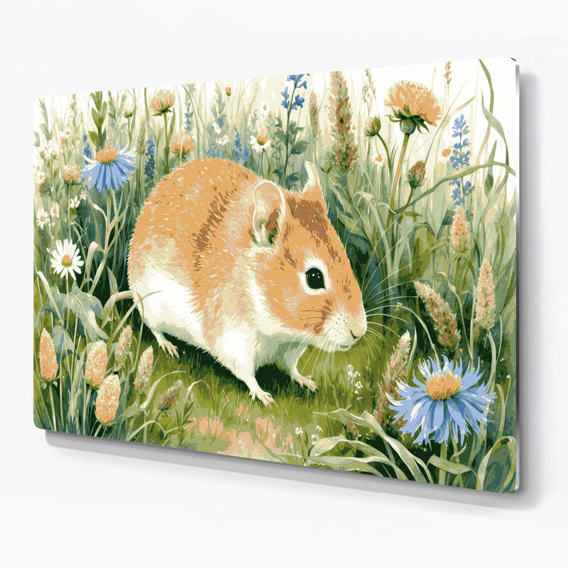 Wildlife Gerbil Brown Metal Wall Art, 11" H x 14" W