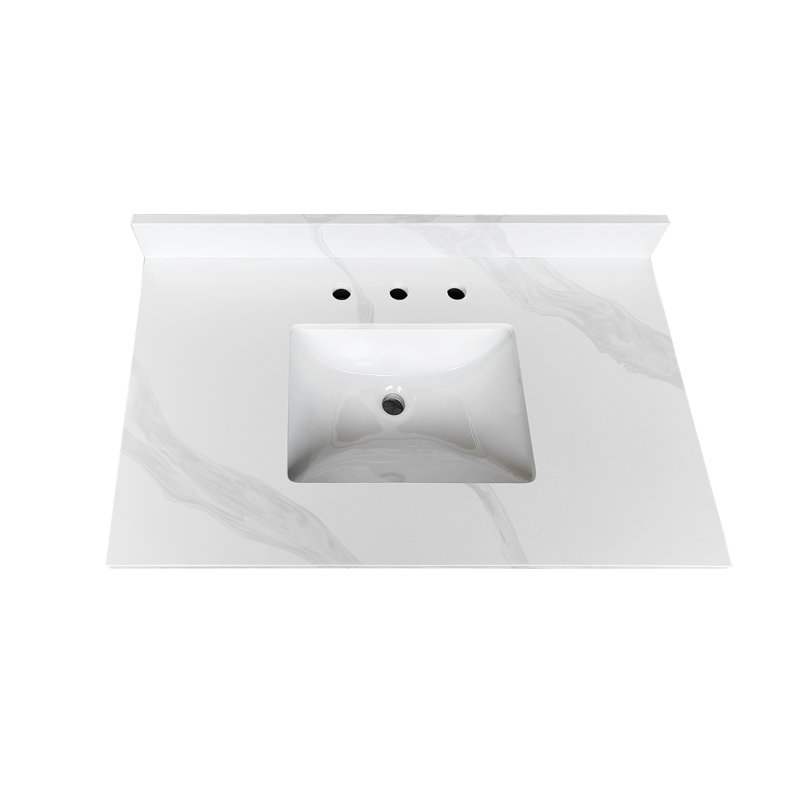4" Vanity Top White Quartz — Quartz Top