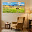 Ensemble de 3 impressions sur toile, paysage pastoral avec vaches et moutons-1234712