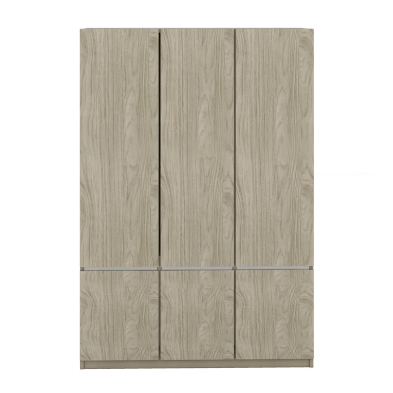 6-Doors Wooden Wardrobe, Nature