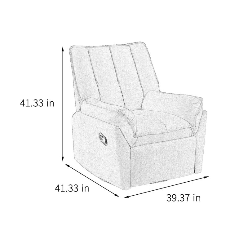 Simple fashion lazy home recliner, Yellow