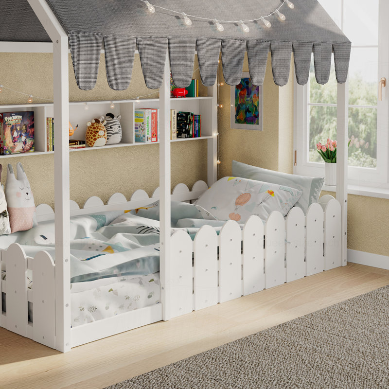 Lit sur pied Montessori House, Blanc