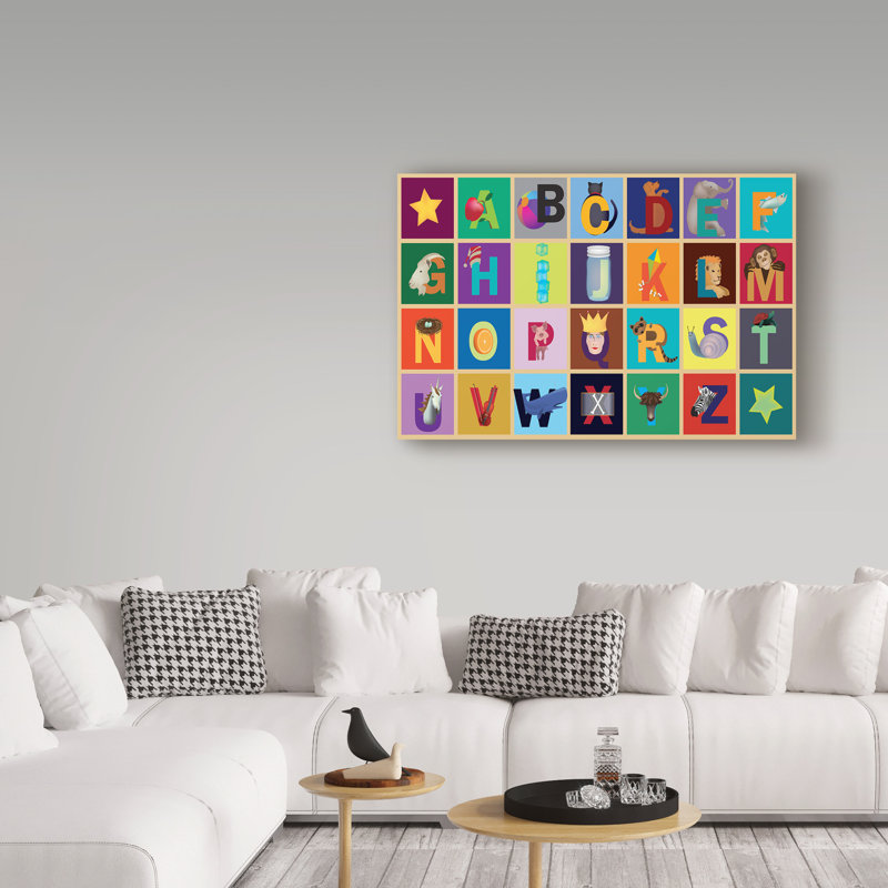 «ABC» par Hollaway, impression sur toile tendue, H 12 po x l 19 po x P 2 po