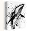 Dynamic Whale Splash Abstract Dramatic Contemporary Whale Ocean Wildlife Wall Art Print 1 Piece Wrapped Canvas Wall Art-1388129223