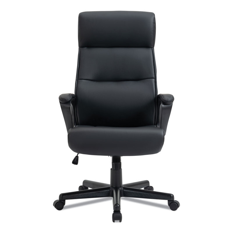 Alera Oxnam High-Back Swivel Task Chair in Black Fabric