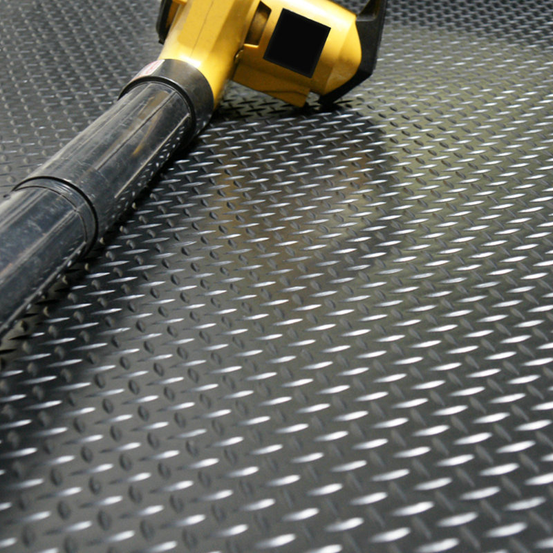 Rubber-Cal, Inc. 48'' Garage Flooring in Black, 120" L x 48" W