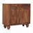Solid Wood Arco Groove Sideboard,2-Doors,Brown