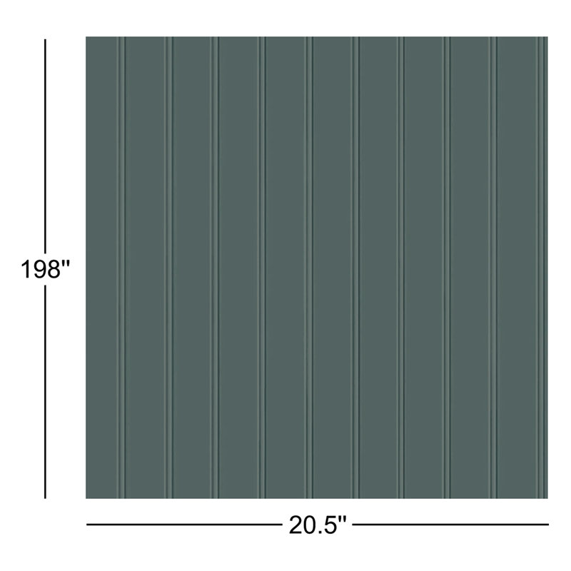 Audin 16.5' L x 20.5" W Peel and Stick Wallpaper Roll, Green