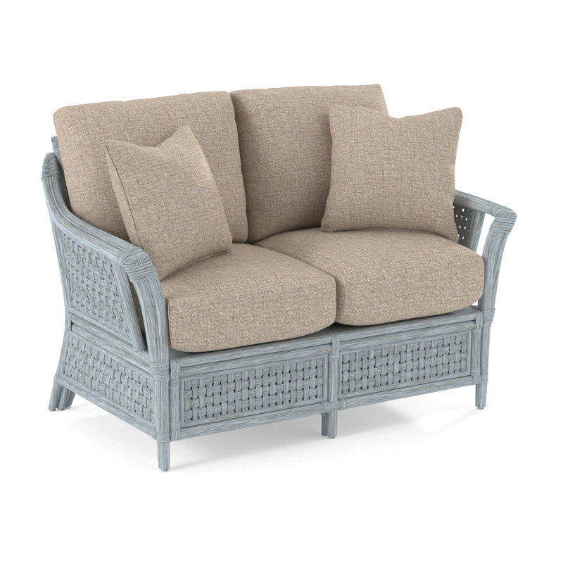 Boca Upholstered 55'' Loveseat, Greystone, Eggshell Crypton Performance; 