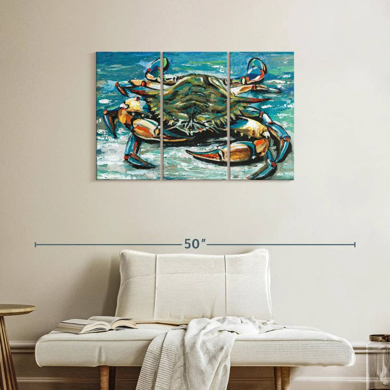 Crabe Brampt Blue Palette I, H 24 po x l 38 po