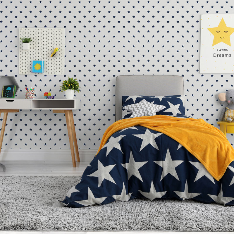 Kids and Teens Collection Stars Wallpaper, Red