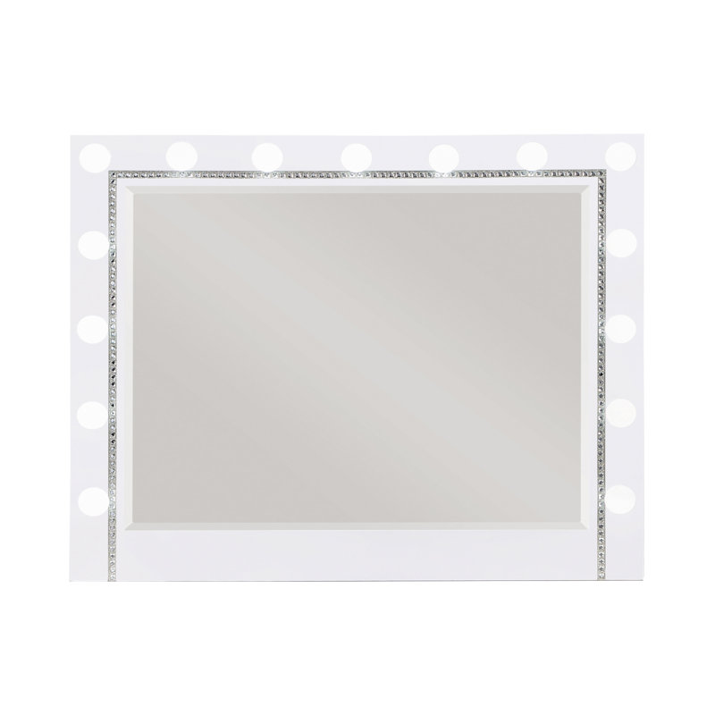 Miroir rectangulaire blanc Laititia