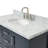 43'' Single Bathroom Vanity with Carrara Marble Top-55794972
