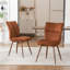 Chaises de salle à manger rembourrées en tissu de couleur chenille Monno-1124925621