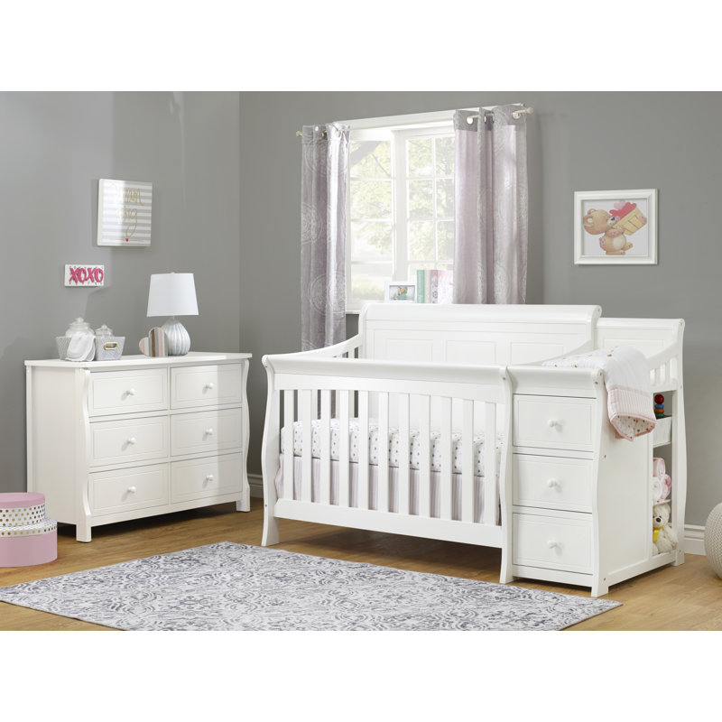Lit de bébé convertible 4-en-1 Princeton Elite, Blanc