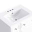 Meuble-lavabo 24 po. Lavabo en céramique. Gain de place pour les petites salles de bain. 2 tiroirs, 1 porte. Couleur blanche