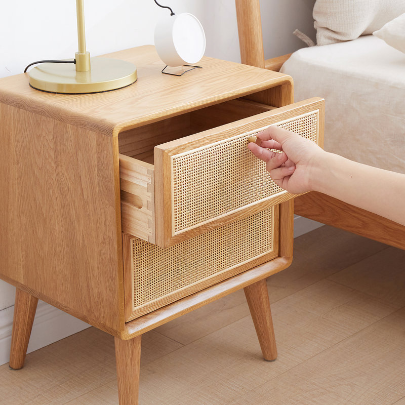 Table de chevet en bois massif Pure