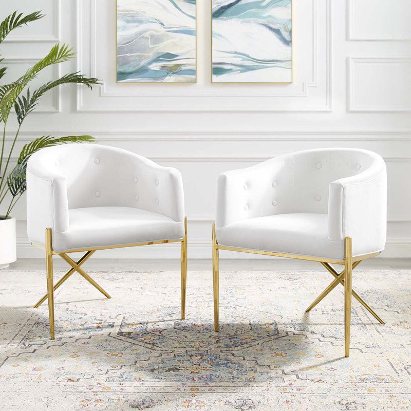 Fauteuil de salle à manger Modway, Blanc, 2
