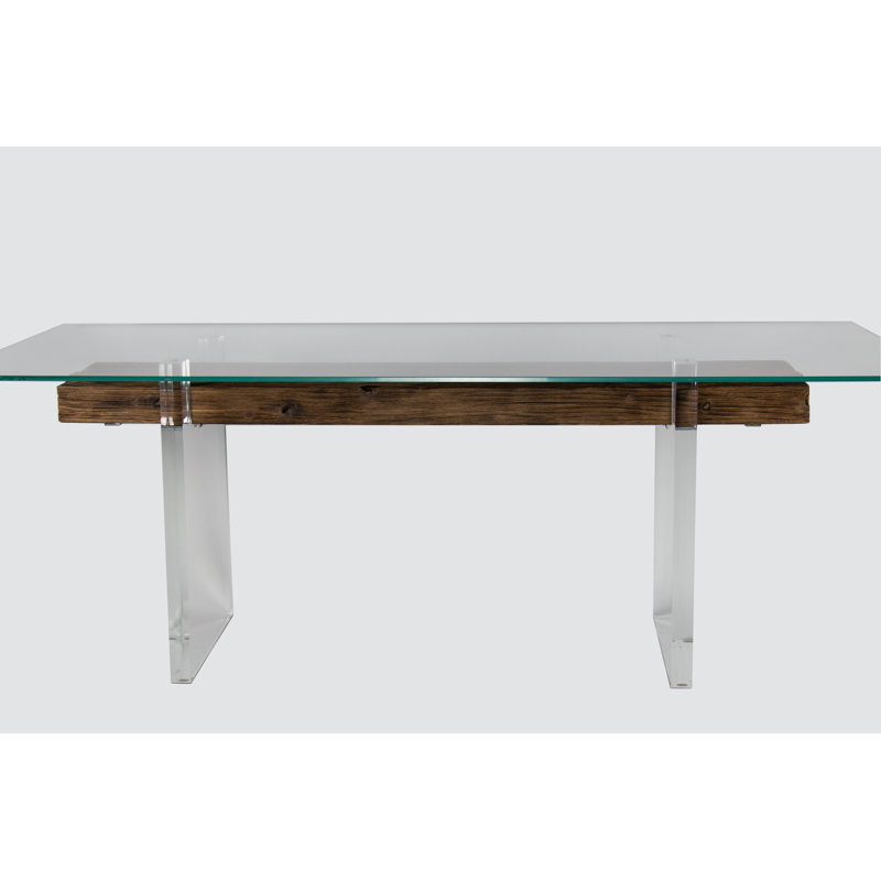 Fiorelita 80'' Glass Top Console Table
