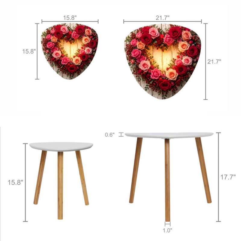 Ensemble de 2 tables basses gigognes Triangle