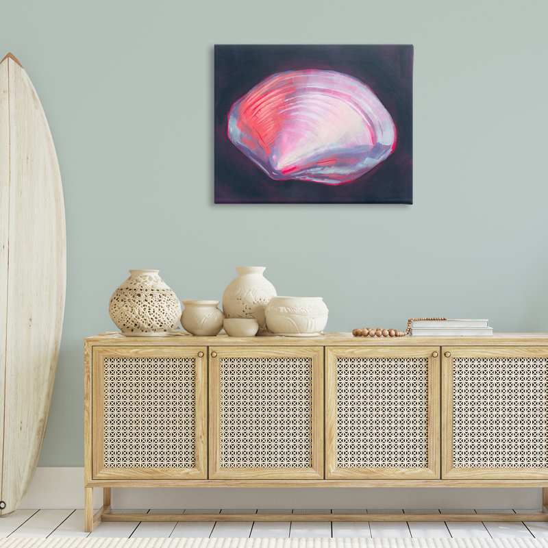 «Pink Clam on Black» par Grace Popp, H 30 po x l 40 po