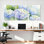 Hydrangea, impression sur toile à motif floral sur toile, ensemble de 3