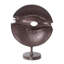 Sculpture ronde Berken en fonte d'aluminium à finition bronze