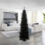 Arbre de Noël artificiel mince 7,5 pi avec base en métal pliable