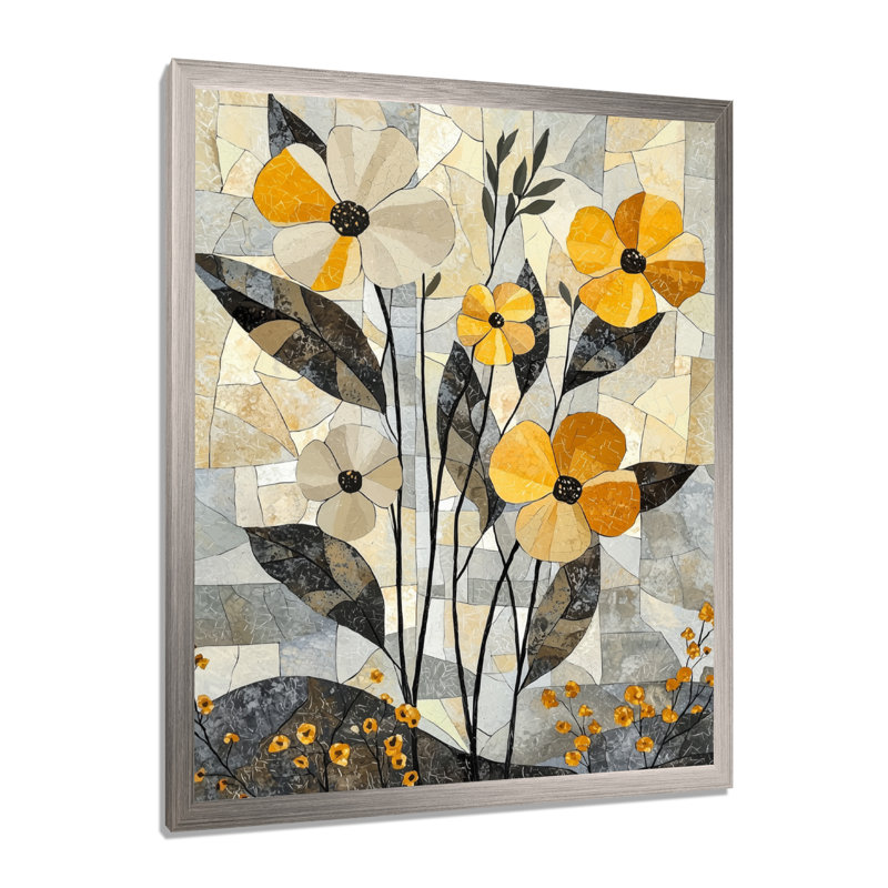 Garretson - Abstract Canvas Art Print, H 20 po x l 12 po, Reproduction encadrée d'une seule photo, Argent argent