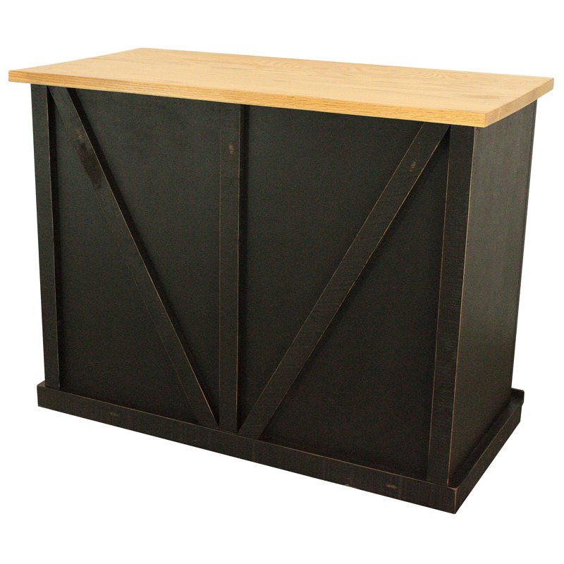 Maloney Kitchen Island, Rustic Antique Black