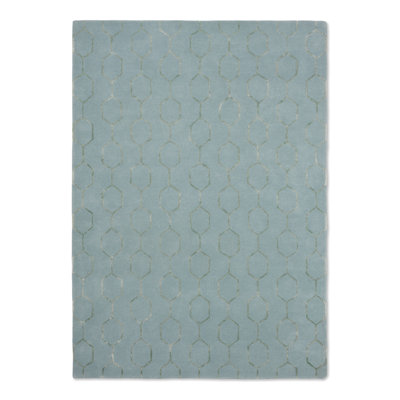 Gio Geometric Area Rug in Blue
