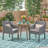 2 - Person Acacia Wicker Patio Dining Set with Round Table , Cushions Included-690936866