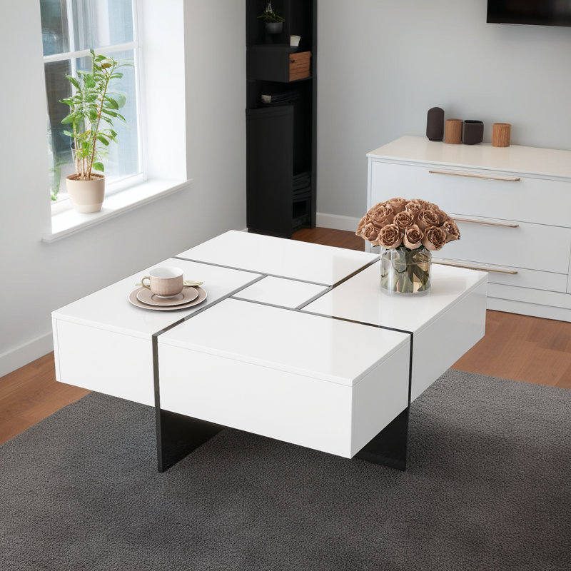 Table basse Gwendalin, Blanc, White