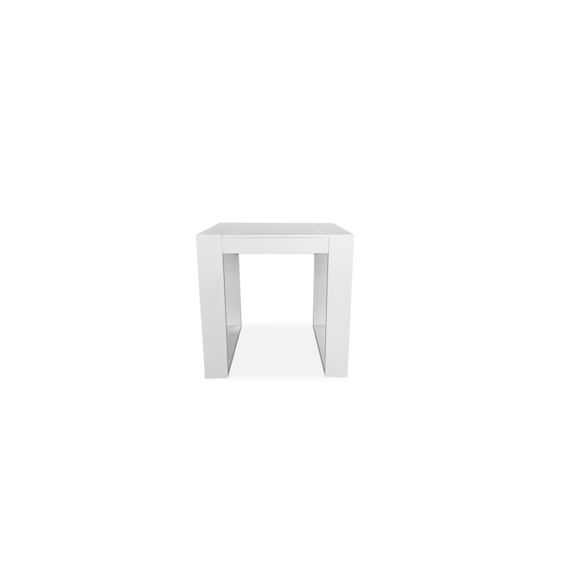 Portal Outdoor Square Side Table, White