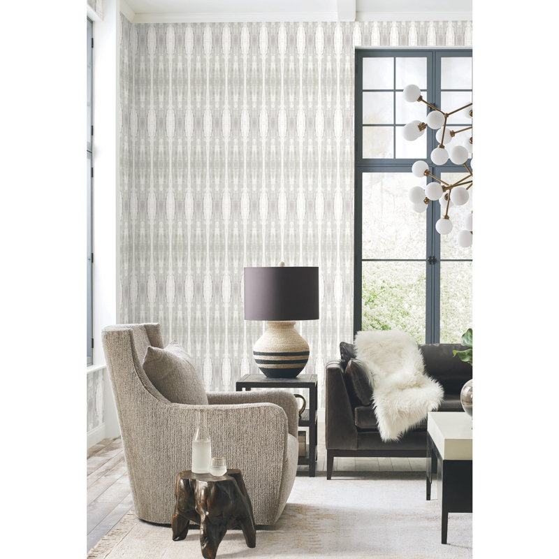 Striped Wallpaper Double Roll, Fog