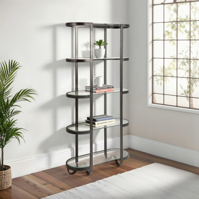 Everly Quinn 78" Anthem Forged Metal Etagere Shelf