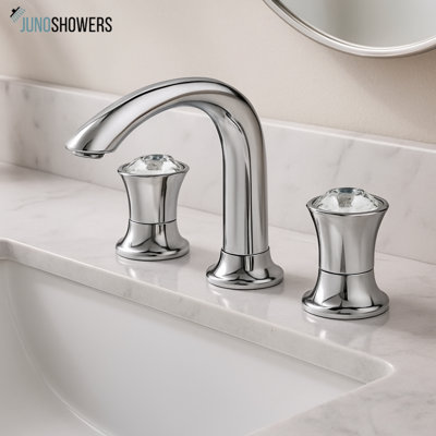 La Paz Juno Widespread Chrome Basin Faucet with Diamond Handles – Luxe Design, Lasting Performance