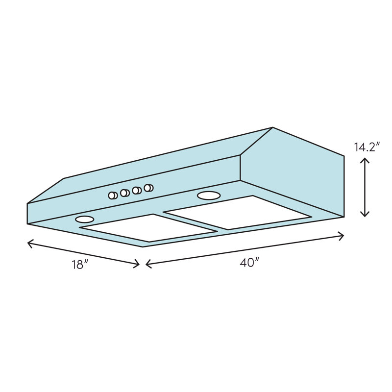 40" 700 CFM Ducted Insert Range Hood in Brushed 430 Stainless Steel