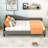 Wood Upholstered Daybed with Legs and Backrest-1715116173-1715116172