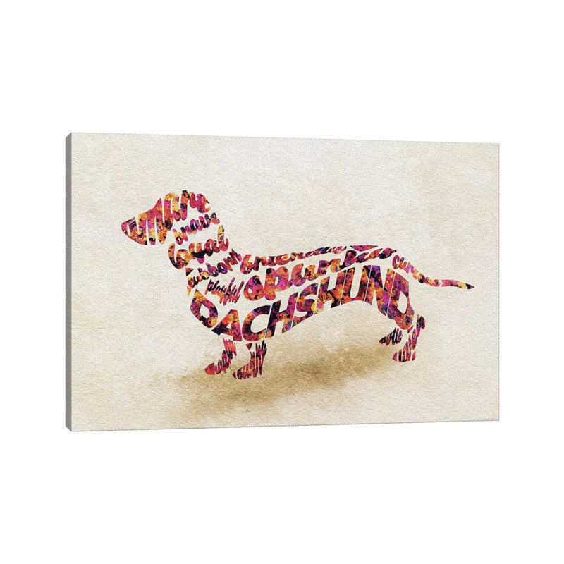 Dachshund by Ayse Deniz Akerman - Wrapped Canvas Print, 20.32 cm H x 30.48 cm W
