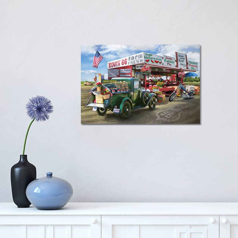 Nostalgic America Farmstand 1 Piece Wrapped Canvas Wall Art, 30.48 cm H x 45.72 cm W