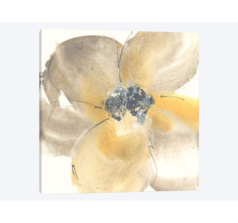 « fleur tons ii » par chris paschke, reproduction d’impression sur toile tendue, H 12 po x l 12 po x P 1,5 po, Toile tendue